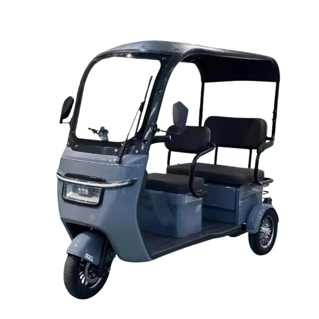 Urban Roof 60V Electric Tricycle, The Ultimate 3-Passenger Mobility Solution